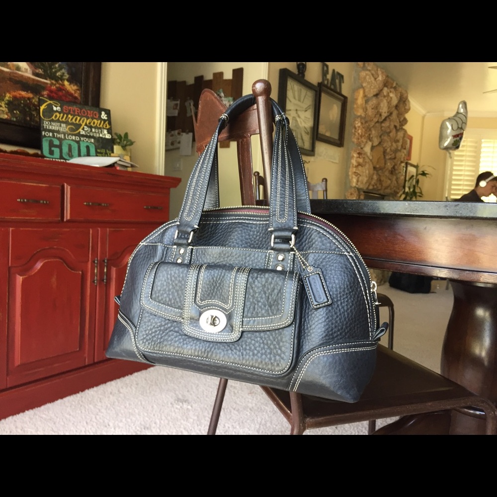 COACH Hamptons Satchel Black (Bag, purse)